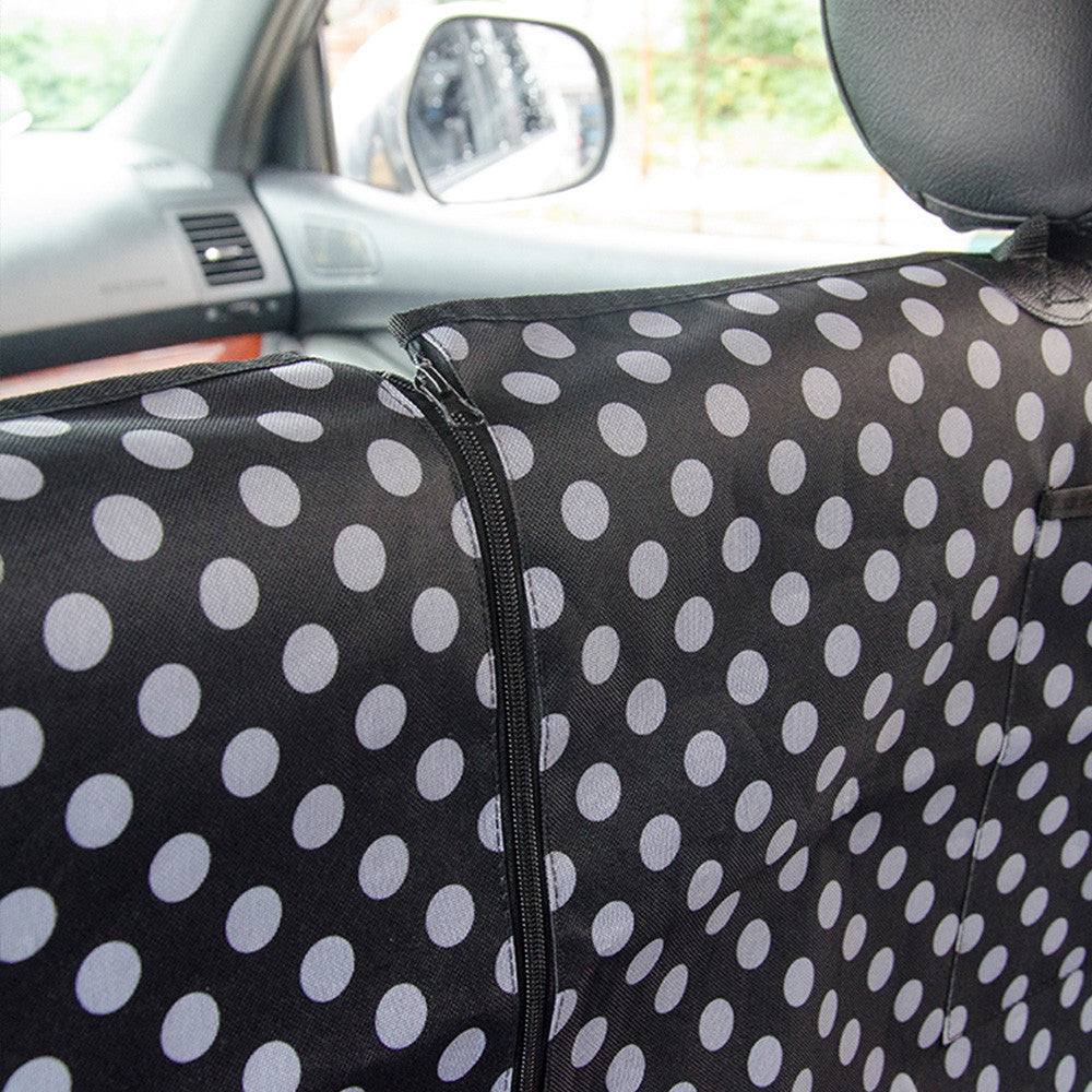 Pet Car Seat Hammock Cover - Polka Dots